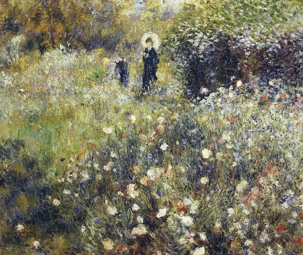 Pierre-Auguste Renoir - Donna con parasole nel giardino