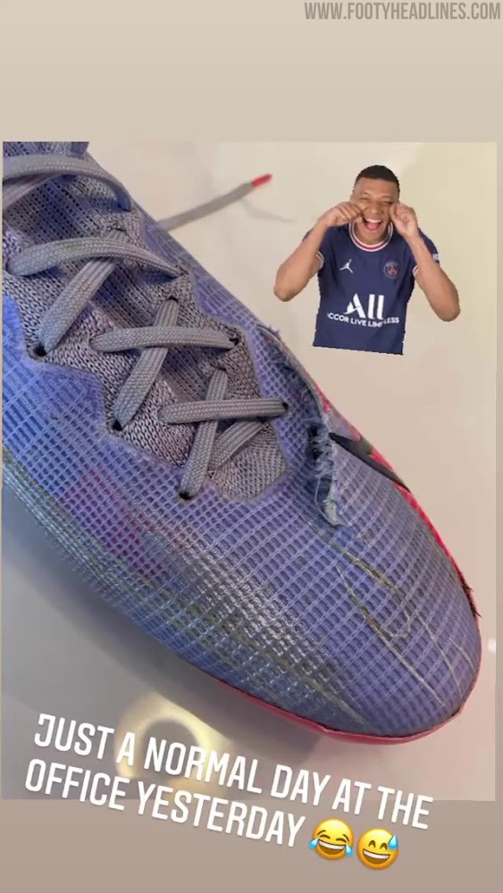 Kylian Mbappe Shows Off Damaged Nike Mercurial Boots - Better Protection Than the - Footy Headlines