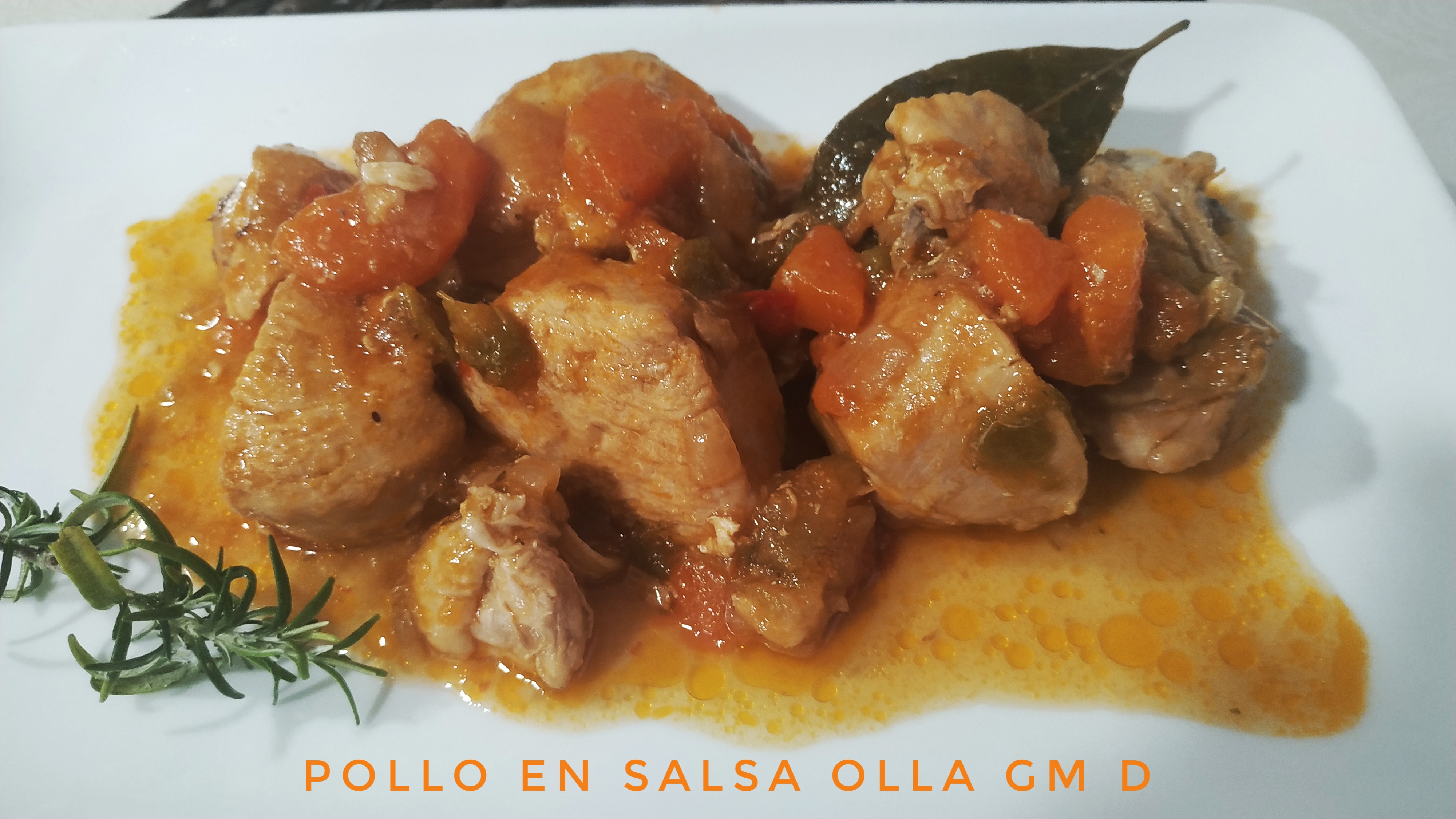 Pollo en salsa topadentro olla GM D