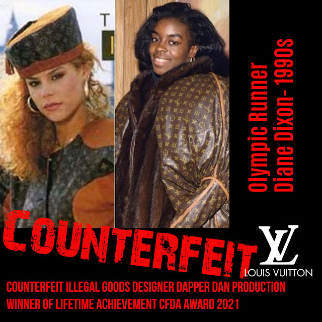 Olympic Runner Diane Dixon - Counterfeit Illegal goods designer Dapper Dan Winner of CFDA Award 2021