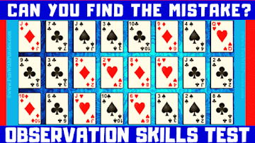 Find the Mistake Cards Picture Puzzles with Answers