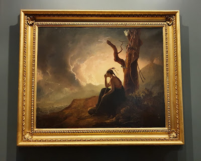Joseph Wright of Derby The Widow of an Indian Chief watching the Arms of her Deceased Husband