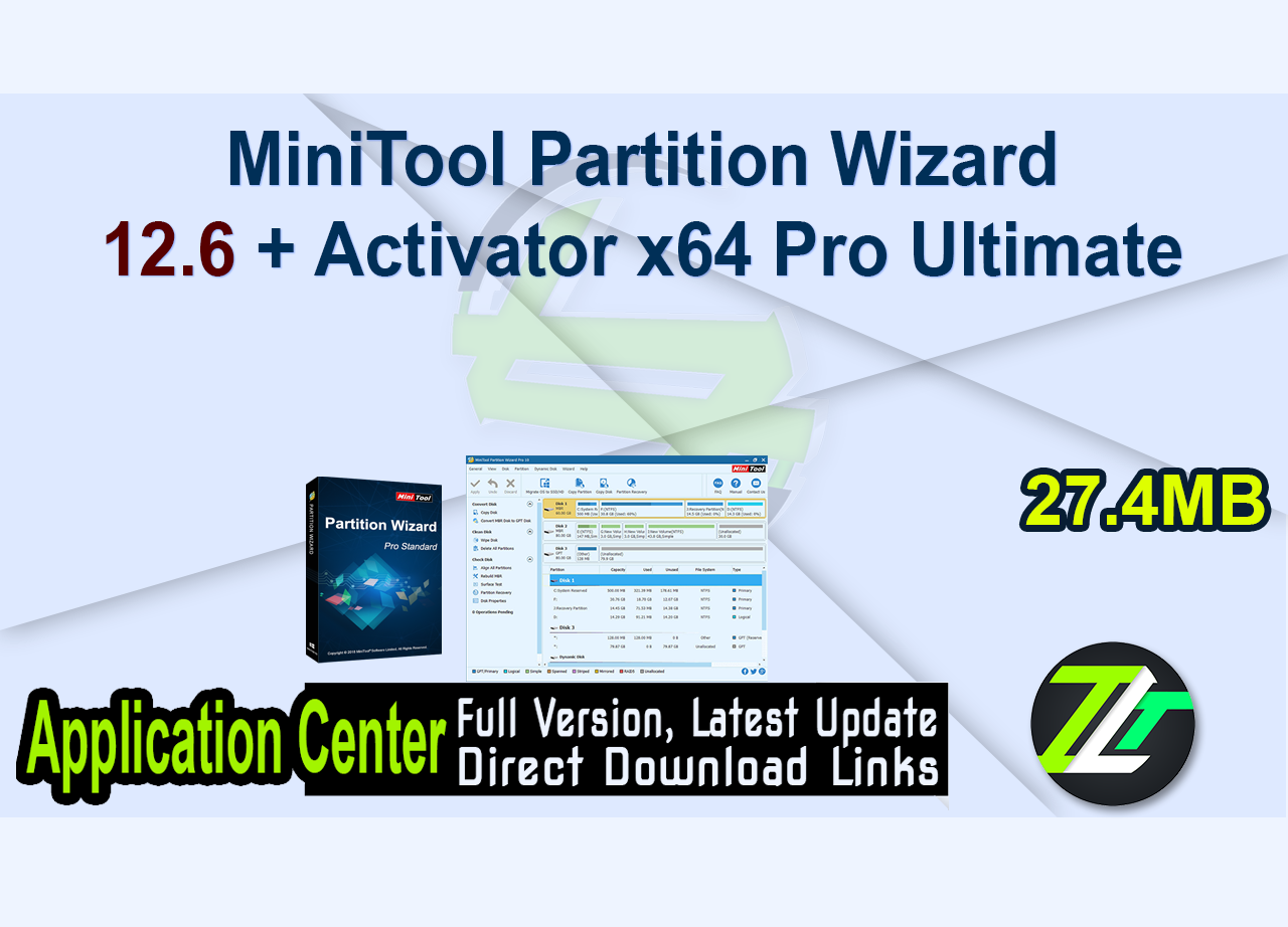 MiniTool Partition Wizard 12.6 + Activator x64 Pro Ultimate