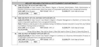 Civil defence officer jobs,jobs in pakistan,budget officer jobs in pakistan,assistant director jobs in pakistan,