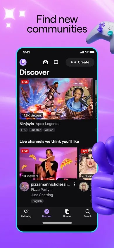 Twitch هو تطبيق لتسجيل الشاشة لنظام Android