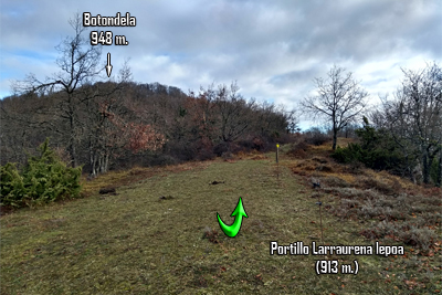 Portillo Larraurena, seguir puntos amarillos Portillo Larraurena, seguir puntos amarillos