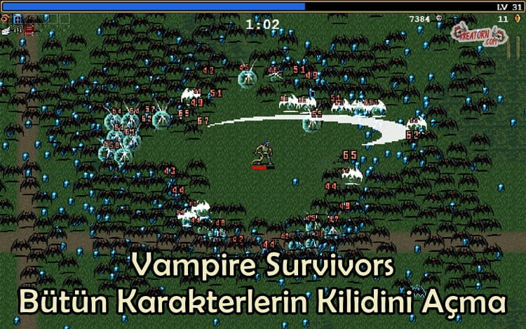 Vampire Survivors Bütün Karakterlerin Kilidini Açma