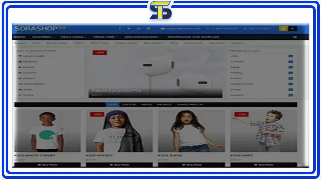 قالب متجر الكتروني html مجانيSoraShop
