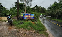 Polsek Mempawah Hulu Pasang Banner Himbauan Titik Rawan Laka Lantas Jelang Nataru