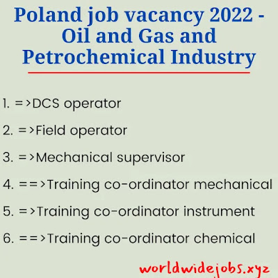 Poland job vacancy 2022 - Oil and Gas and Petrochemical Industry