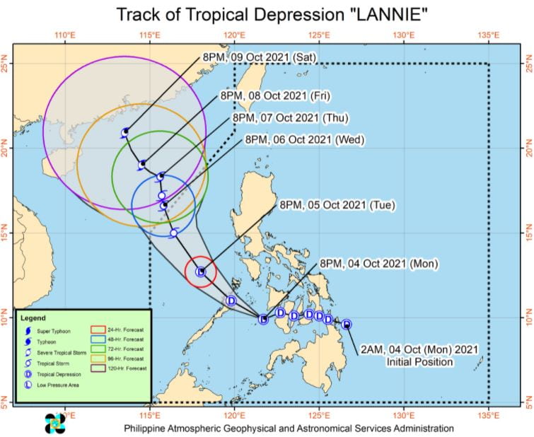 'Bagyong Lannie' PAGASA track