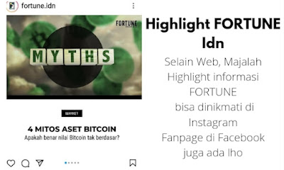 Instagram Fortune highligh berita terupdate