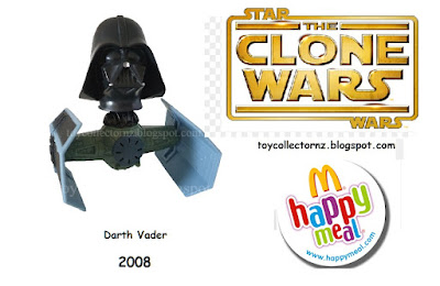 McDonalds Star Wars The Clone Wars Happy Meal Toys 2008 Australia and New Zealand Darth Vader Figure