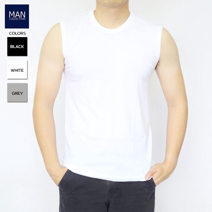 [ mancollection ] เสื้อแขนกุด เสื้อแขนกุดผู้ชาย ผ้าฝ้าย คอกลม ใส่สบายไม่ร้อน มีของพร้อมส่ง ผลิตในประเทศไทย