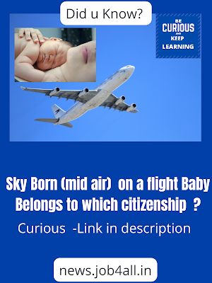 Mid air on flight born baby  citizenship?