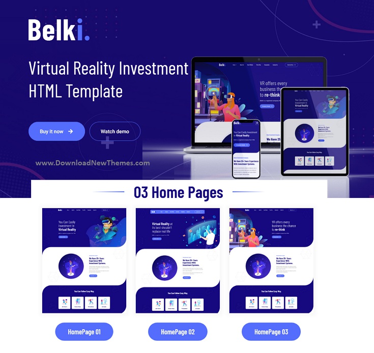 Belki - Virtual Reality Investment HTML Template