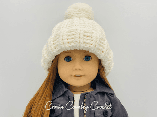 free crochet hat pattern for 18 inch doll