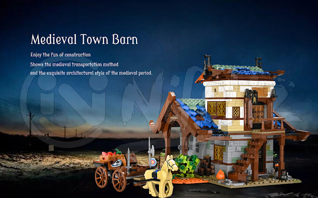 Nifeliz Medieval Town Barn Compatible with lego