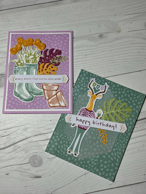 Cards created using the Paper Pumpkin Safari Celebration Kit