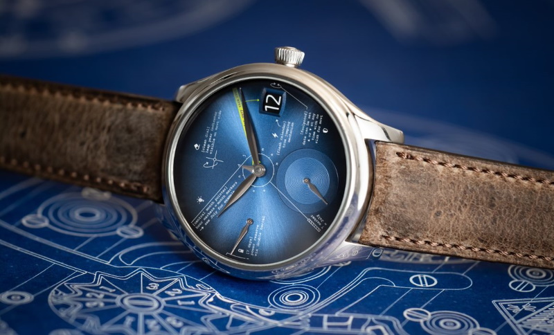 H Moser & Cie. Endeavour Perpetual Calendar Funky Blue Limited Edition