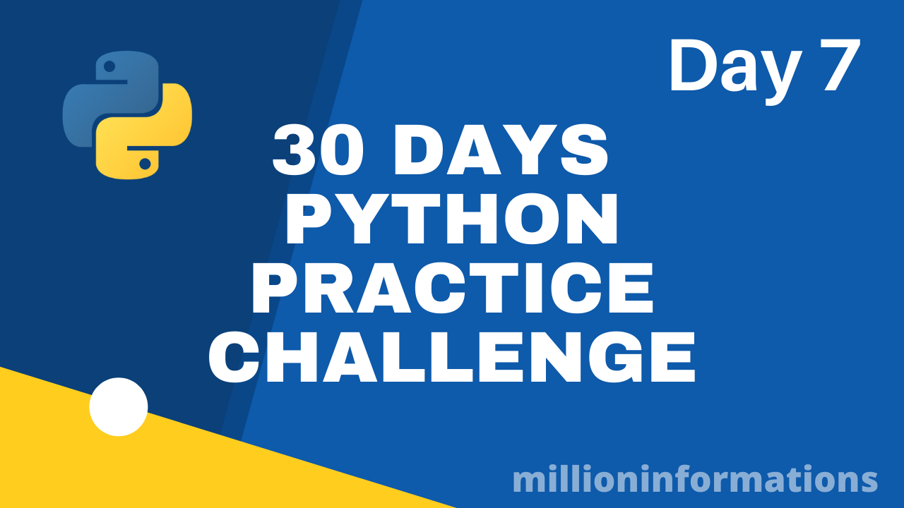 Python practice programs for beginners - millioninformations