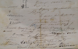 signatures villageois de corny pour le maire joseph leroy 1875