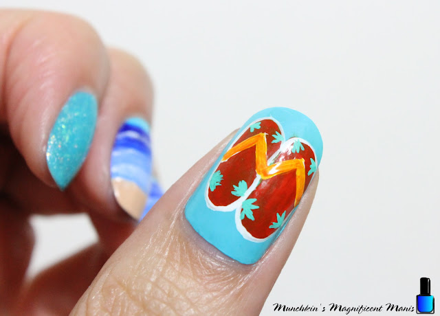 Beach/ Flip Flops Nail Design