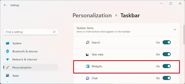 Windows 11 Görev Çubuğunda ki Hava Durumu Widget'i Nasıl Devre Dışı Bırakılır?