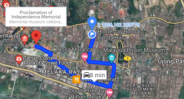 HOMESTAY YANG BERDEKATAN KAWASAN PELANCONGAN DI MELAKA