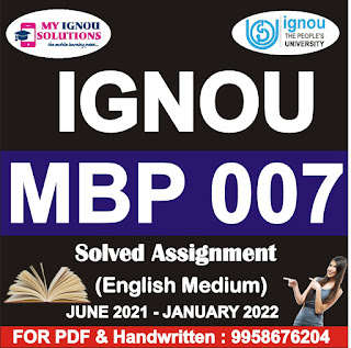 MBP 007 Solved Assignment 2021-22