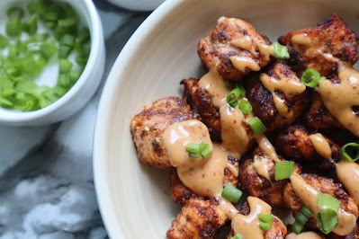 Cajun Bang Bang Salmon Bites
