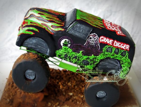 monster truck birthday cake