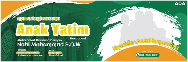 Download Contoh Banner Santunan Anak Yatim CDR Coreldraw Gratis