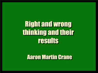 Right and wrong thinking and their results
