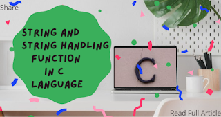 What is String and String handling function in C Language