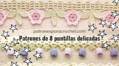 8 patrones de puntillas a crochet | Descarga gratis 