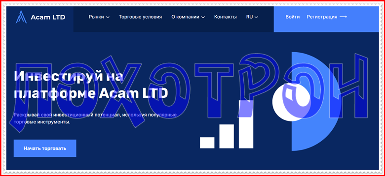 Мошеннический проект acamltd.com – Отзывы, обзор, развод. Компания Acam LTD мошенники