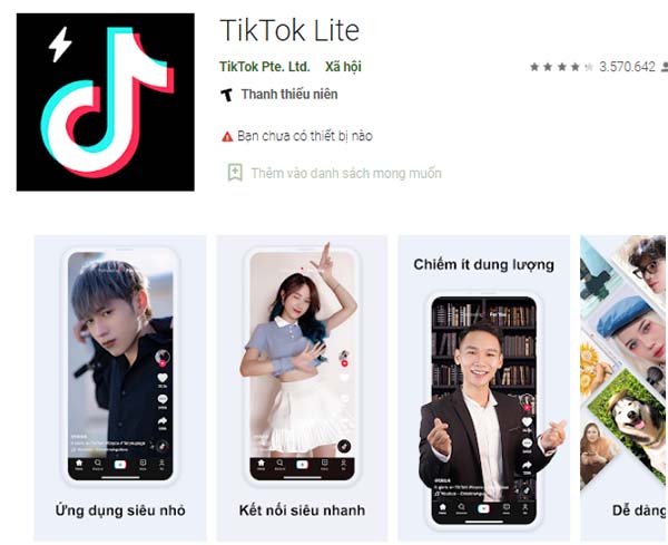 TikTok Lite cho Android - Tải về APK mới nhất a