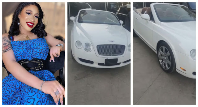 Tonto Dikeh acquires a brand new Bentley car (Video)