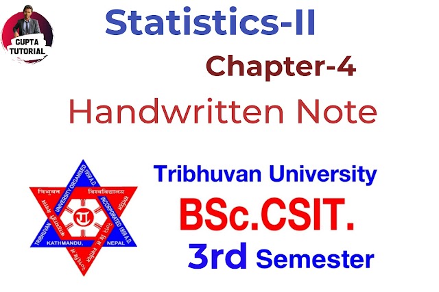 Statistics-II Handwritten Note Unit-4