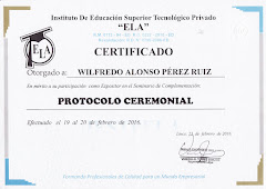 Expositor del seminario "Protocolo Ceremonial" - Instituto ELA - Lima, 2016.