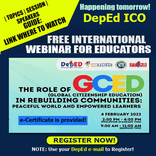 February 4 | DepEd GCED Official Certificate of Participation Evaluation Form  | International Day of Education 2022