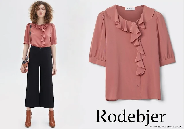 Crown Princess Victoria wore Rodebjer Xilla Silk Blouse