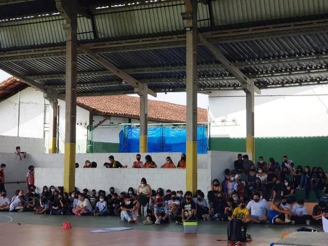 Policia Ambiental realiza palestra na escola Koki Kitajima em Registro-SP