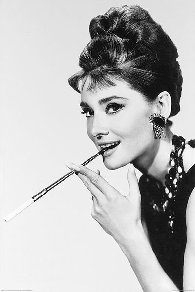 Audrey Hepburn Holding a Cigarette Holder