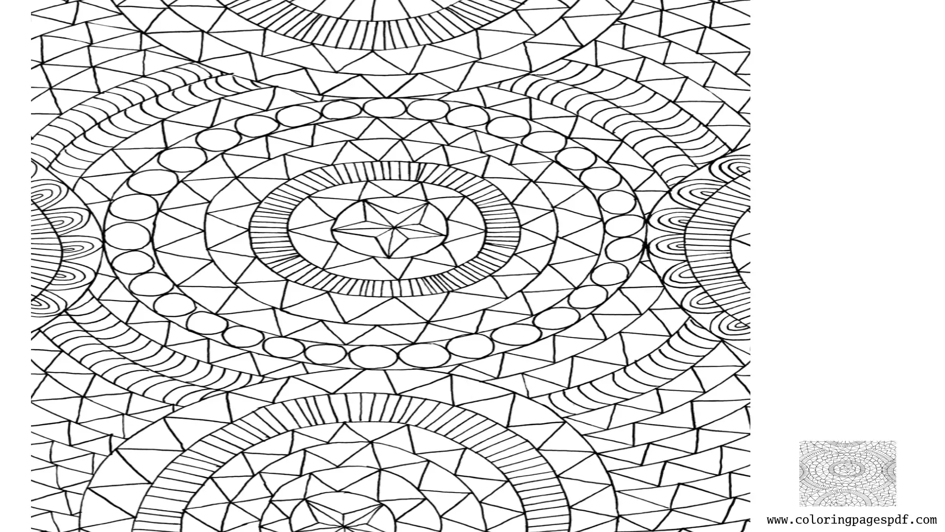 Coloring Pages Of All Shapes Mandala