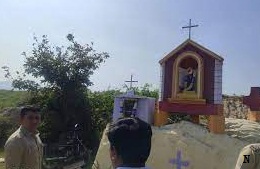 In the Indian state of Haryana, the church was attacked and the statue was smashed