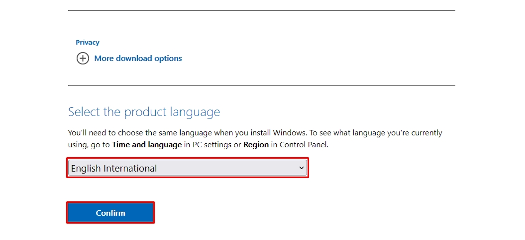 Pemilihan bahasa Windows 11 yang akan digunakan