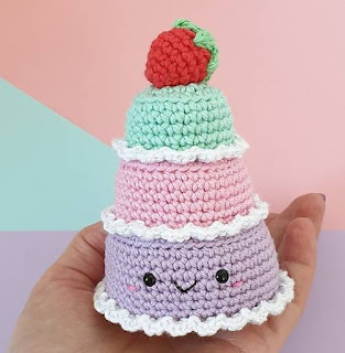 PATRON GRATIS PASTEL AMIGURUMI 48129 🎂