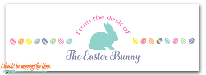 printable easter bunny letter